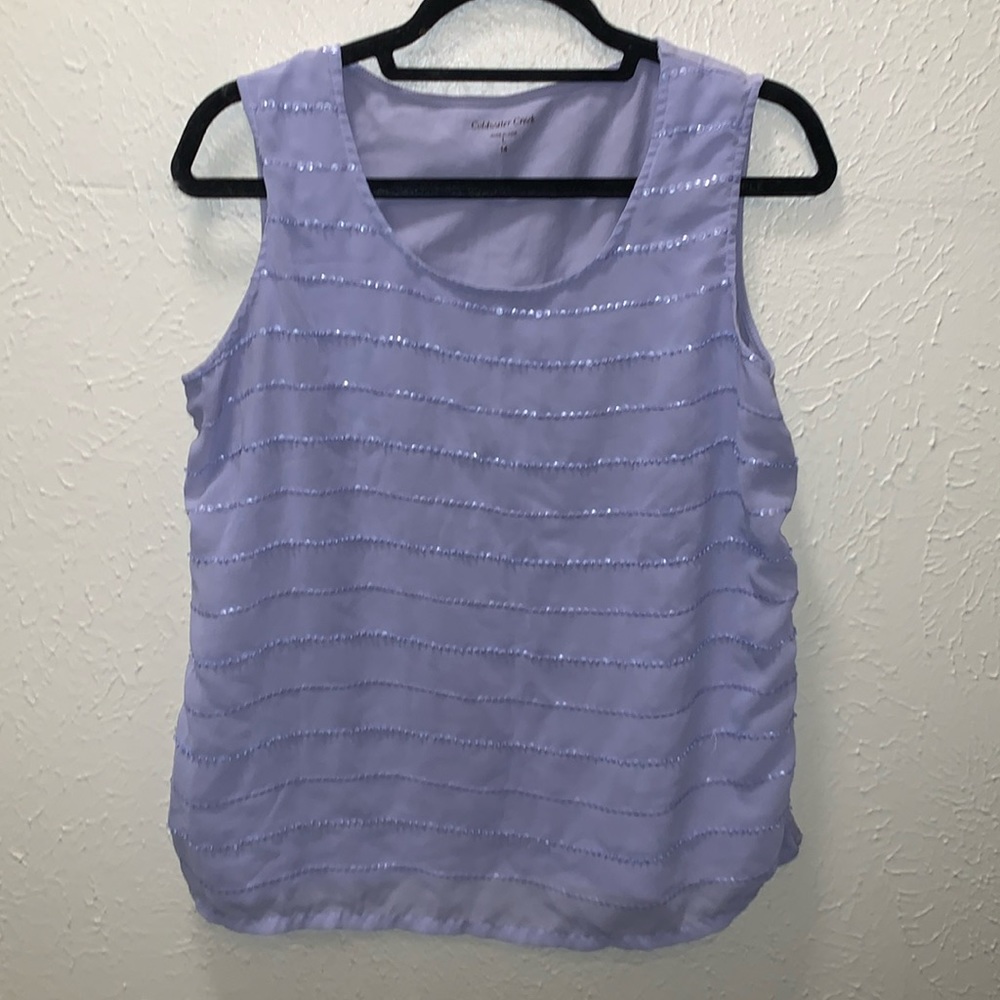 Beautiful light purple Coldwater Creek size Medium sleeveless top.